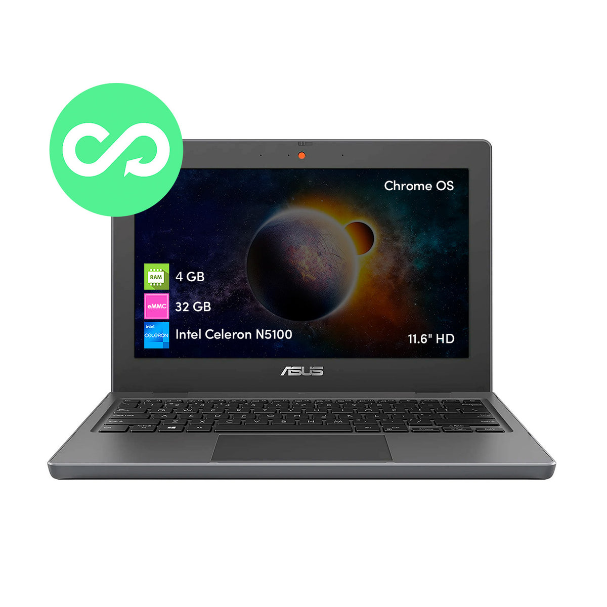 Notebook Chromebook Asus Intel Celeron 4GB 32GB 11.6 HD– Mr Click