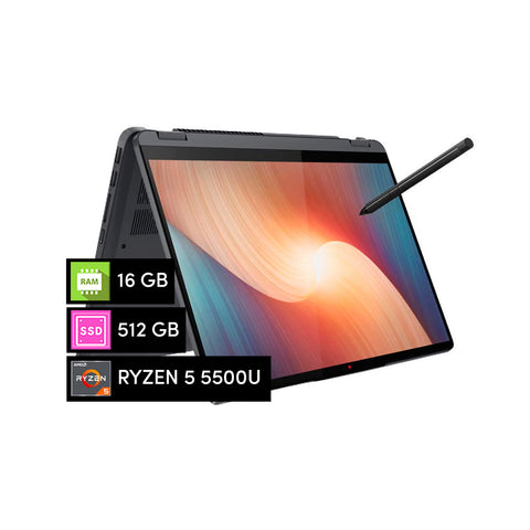 Notebook Lenovo Flex 5 14ALC7 Ryzen 5 16GB 512GB SSD 14"WUXGA Táctil W11
