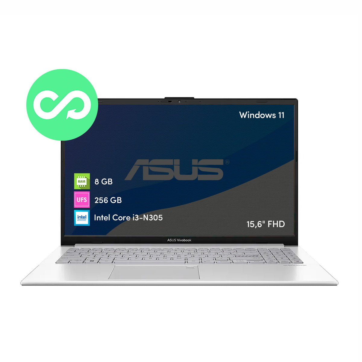 Notebook Asus Vivobook Intel Core i3 8GB 256GB SSD W11 15,6