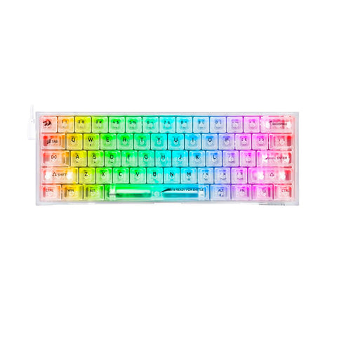 Teclado Gamer Redragon Fizz RGB K617CT-RGB Blanco Inglés