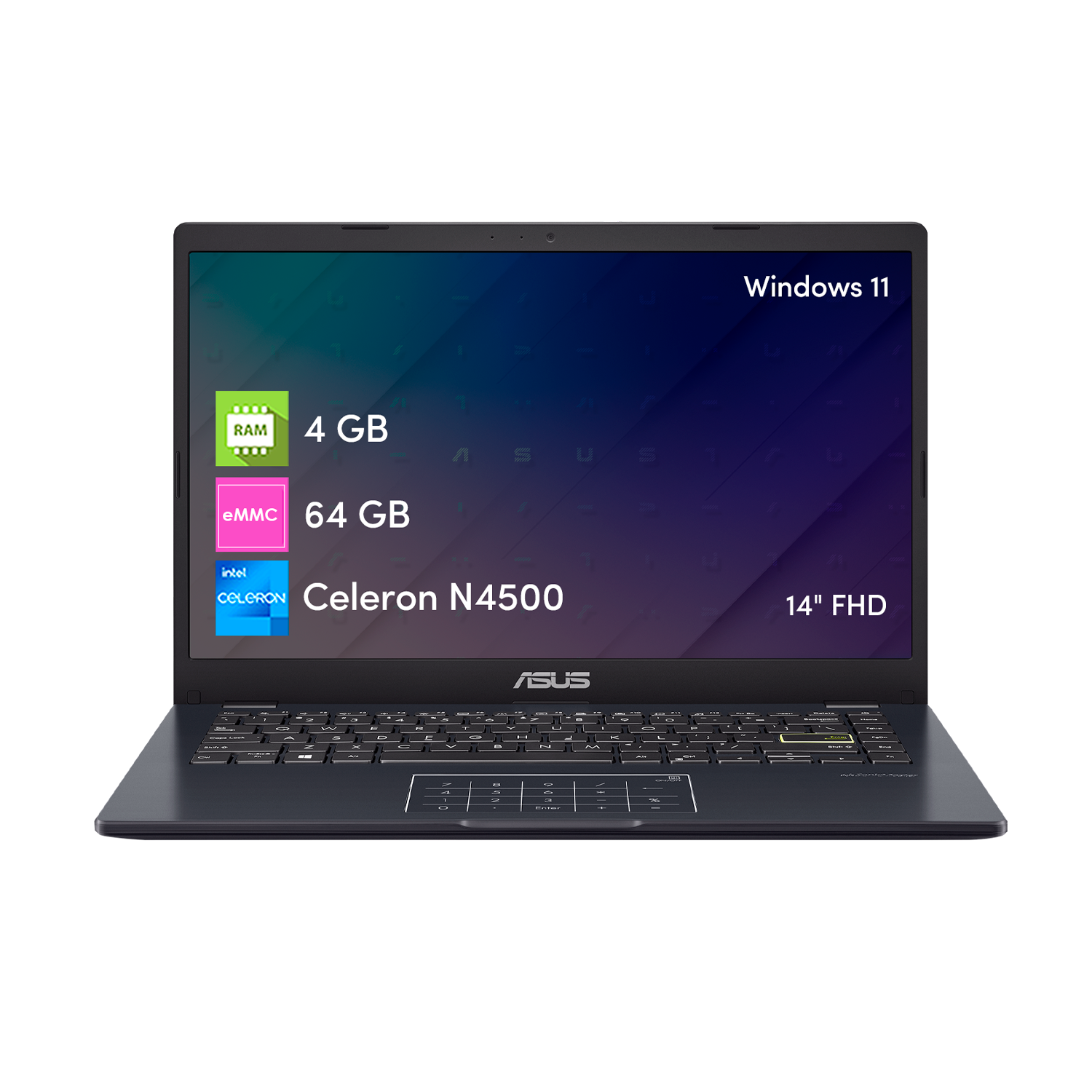 Notebook Asus Vivobook Go Celeron 4GB 64GB 14