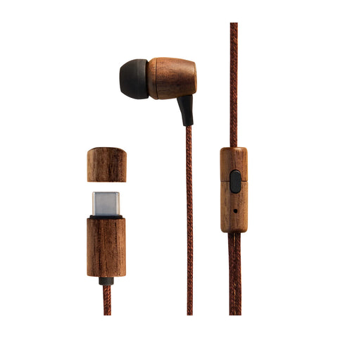 Audífonos Energy Sistem Earphones Eco Walnut Madera