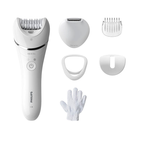 Depiladora Philips Serie 8000 BRE715/00 Wet & Dry 6 accesorios