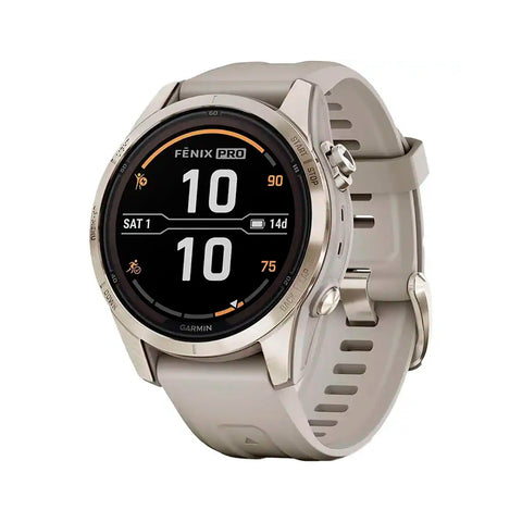 Reloj Garmin Fenix 7S Pro Saph Solar Soft Gold SS 42mm