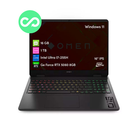 Notebook Gamer HP Omen 16 Intel Ultra 7 16GB 1TB SSD 16' 2K RTX5060