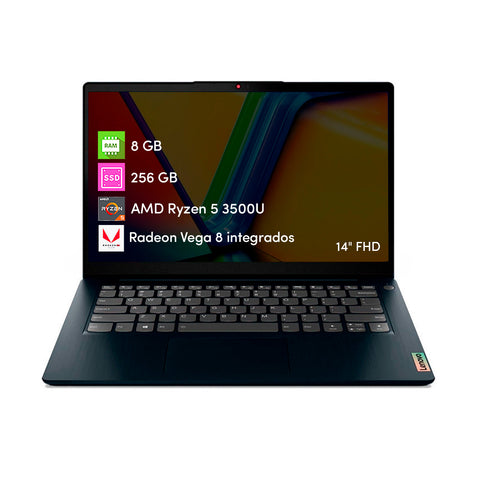 Notebook Lenovo Ideapad 3 Ryzen 5 8GB 256GB 14' FHD