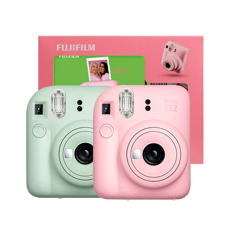 Pack Cámaras Instantaneas Instax Mini 12 Verde y Rosa