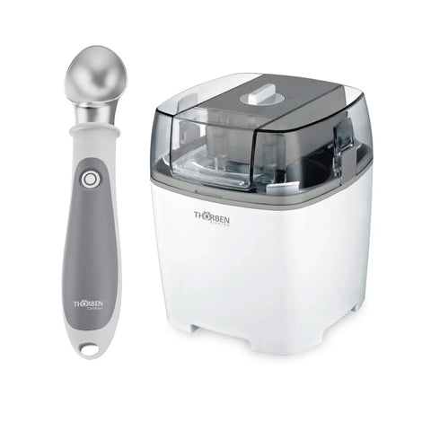 Pack Thorben Maquina de Helados Ice Creamy + Cuchara Electrica 2 Temperaturas