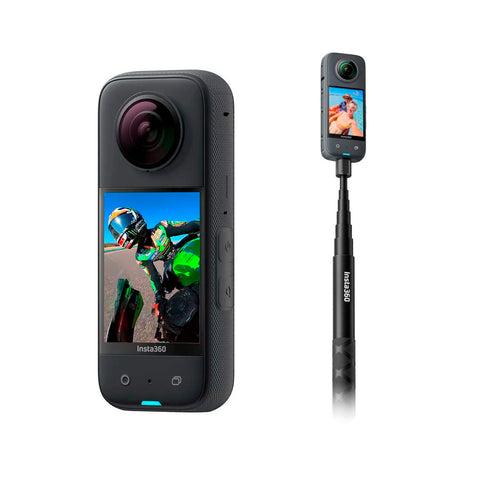 Pack Insta360 Cámara de Acción X3 + Palo de Selfie Stick Invisible
