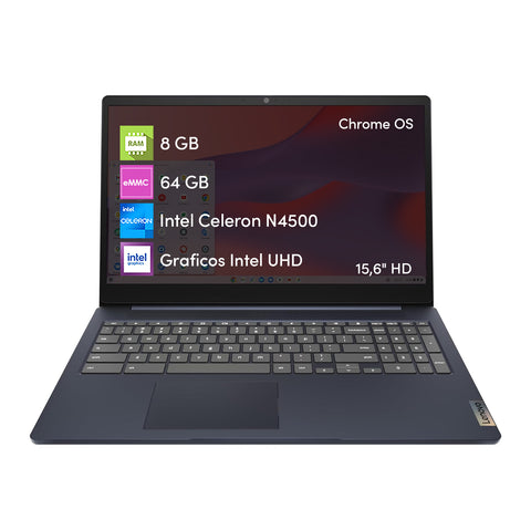 Notebook Chromebook Lenovo Ideapad 3 Celeron 8GB 64GB 15.6' FHD Chrome Os