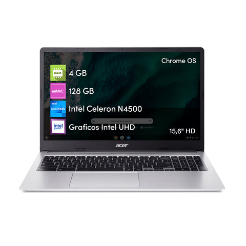 Notebook Chromebook Acer Celeron 4GB 128GB 15.6' Chrome Os