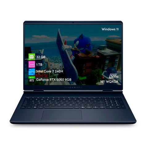 Notebook Gamer Dell Alienware Aurora i7 32GB 1TB SSD RTX5060 16' 120hz W11