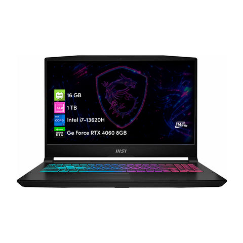 Notebook Gamer MSI Katana i7 13va 16GB 1TB SSD RTX4060 15.6' FHD 144hz W11