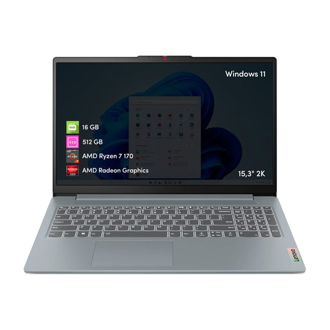 Notebook Lenovo Ideapad Slim 3 Ryzen 7 16GB 512GB 15.3' 2K Táctil W11