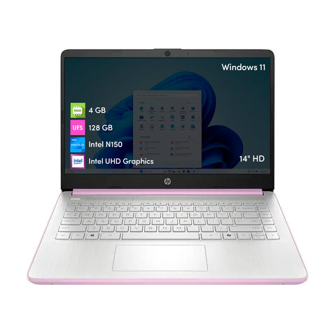 Notebook HP N150 4GB 128GB UFS 14"HD W11 Lavanda Miel