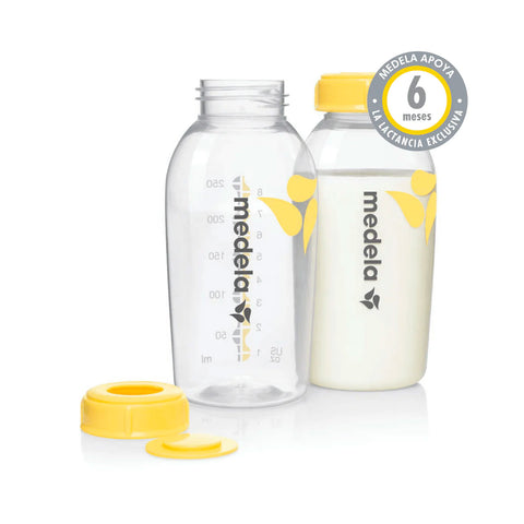 Set 2 Botellas de Leche Medela 250ml Transparentes