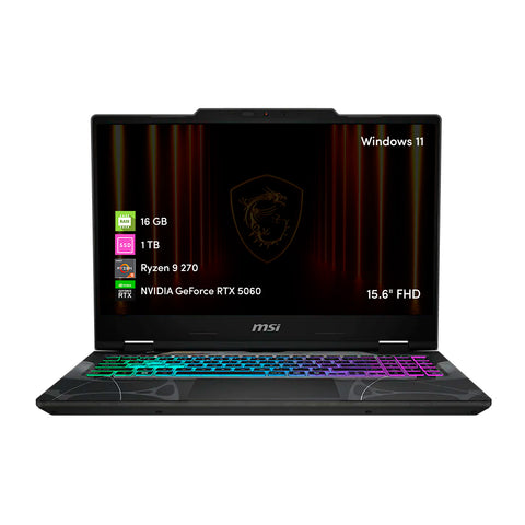 Notebook Gamer MSI Cyborg Ryzen 9 16GB 1TB SSD RTX5060 15.6 FHD W11