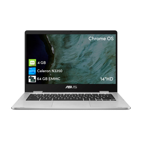 Notebook Chromebook Asus Celeron 4GB 64GB Chrome Os 14" HD