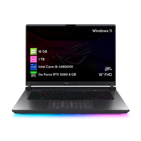 Notebook Gamer Asus Rog Strix G16 Intel i9 16GB 1TB SSD RTX5060 16' FHD Win11