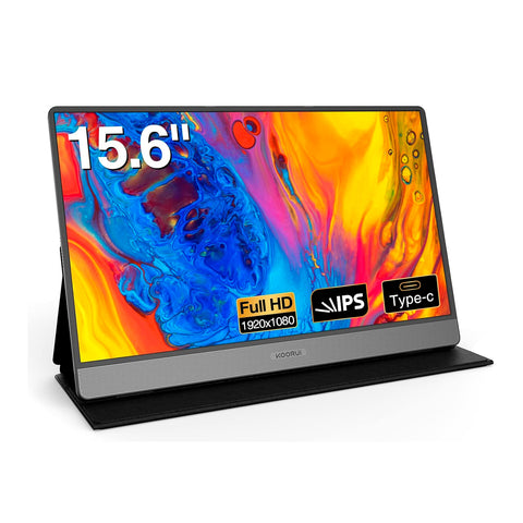 Monitor Portátil Koorui 15.6" FHD Ips USB-C HDMI Altavoz