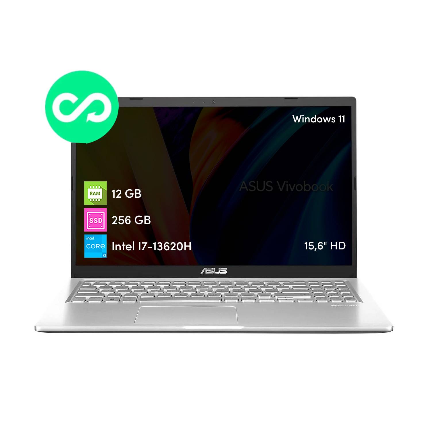 Notebook Asus Vivobook Intel i3 12GB 256GB SSD 15.6' HD Win11– Mr
