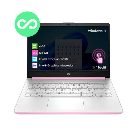 Notebook HP Intel N150 4GB 128GB 14" HD Táctil W11 Lavanda