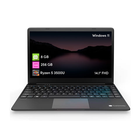 Notebook Gateway Ultra Slim Ryzen 5 8GB 256GB SSD 14" FHD Negro
