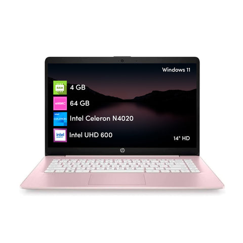 Notebook Hp Stream Intel Celeron 4gb 64gb 14 Hd Win11 Rosado