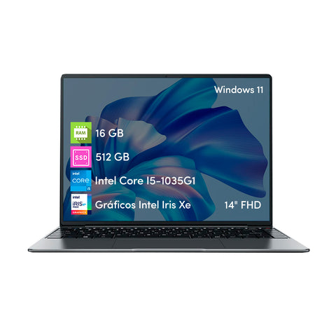 Notebook Chuwi Corebook X i5 16GB 512GB SSD 14" FHD W11 Gris