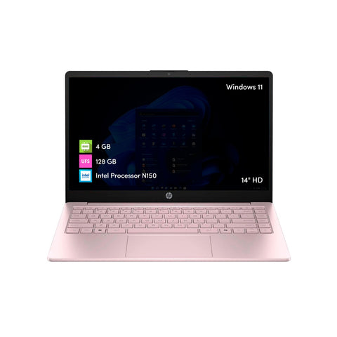 Notebook HP Intel N150 4GB 128GB 14 HD W11 Rosa