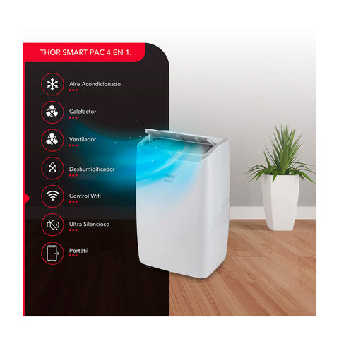 Aire Acondicionado Portátil Thorben Pac 4 en 1 Wifi 14000BTU