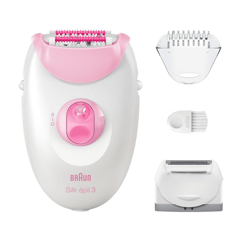 Depiladora Eléctrica Braun Silk Epil 3 Pink Box
