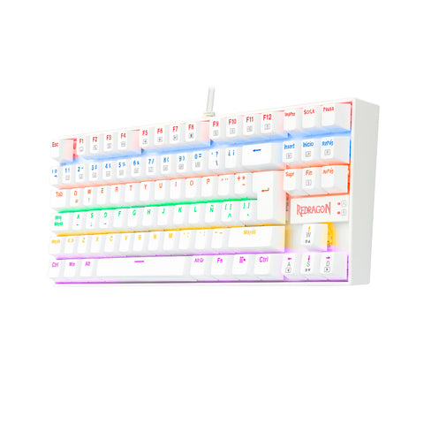 Teclado Gamer Redragon Kumara 2 K552R-SP Rainbow Blanco Español