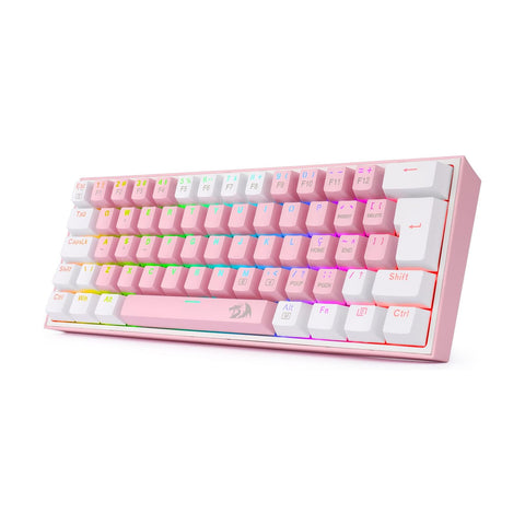 Teclado Gamer Redragon K617 Fizz RGB Pink/White