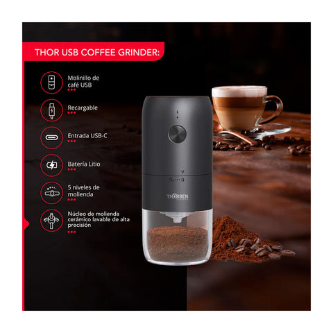 Molinillo de Café Thorben USB Inox Professional Coffee Grinder