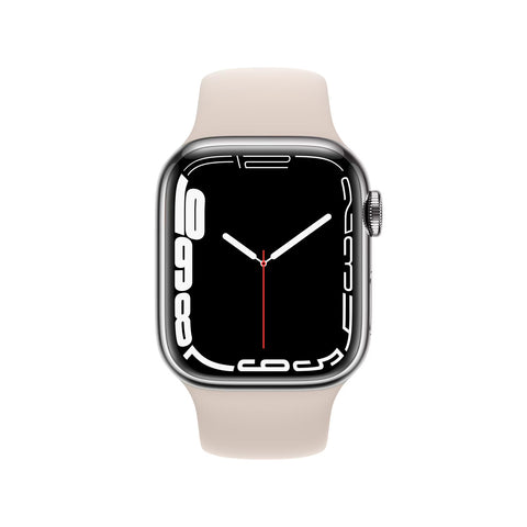 Reloj Apple Watch Series 7 41mm GPS + Wifi Silver Stainless Steel Starlight Sport Band