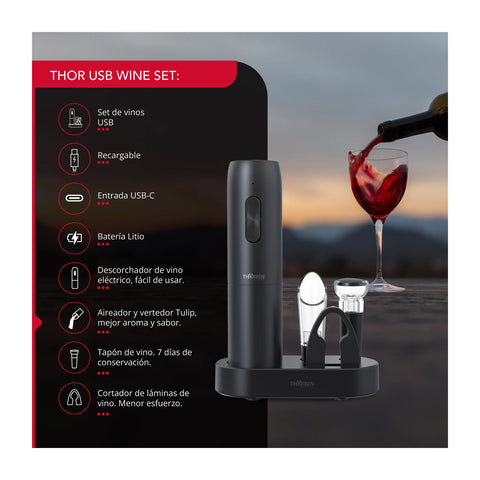 Set de Vino Thorben Usb Wine Set