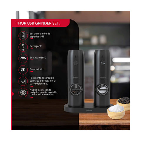 Moledor de Especias Thorben Usb Grinder Set