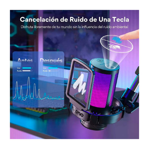 Microfono Maono DM20S Brazo Articulado USB Condensador