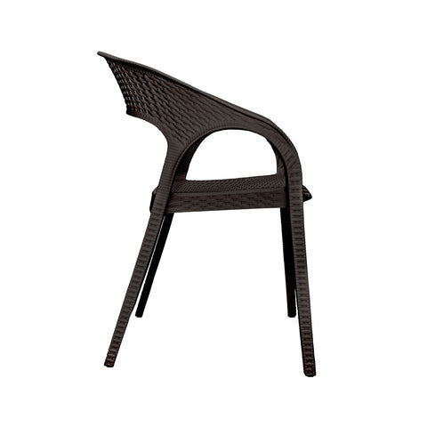 Silla Ratan Curve Con Brazos