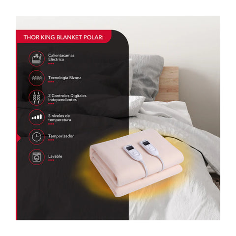 Calientacamas 2 Plazas Thorben King Blanket Polar
