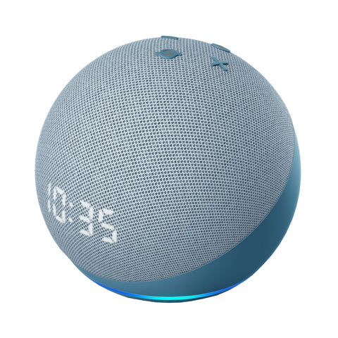 Asistente de Voz Amazon Echo Dot 4ta Gen con Reloj Azul