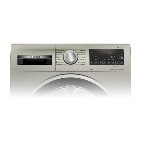 Secadora Frontal con Bomba de Calor Bosch Serie 6 9kg Gris WQG2450XCL