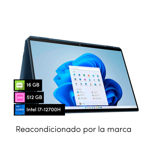 Notebook HP Spectre X360 i7 12va 16GB 512GB SSD 16" 3K Táctil