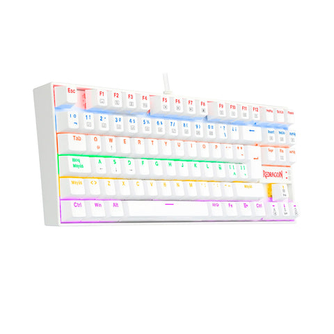 Teclado Gamer Redragon Kumara 2 K552R-SP Rainbow Blanco Español