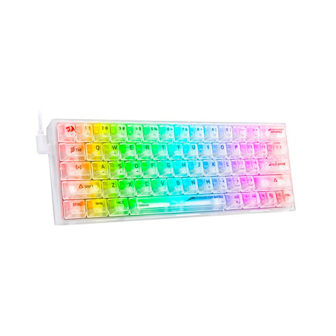 Teclado Gamer Redragon Fizz RGB K617CT-RGB Blanco Inglés