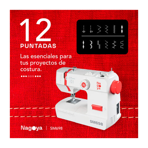 Maquina De Coser Nagoya SM698 12 Puntadas