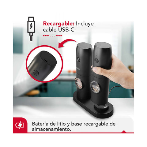 Moledor de Especias Thorben Usb Grinder Set