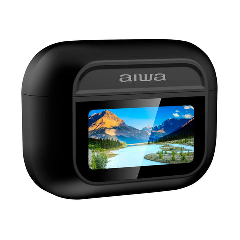 Audífonos Inalámbricos Aiwa In Ear Pantalla Táctil Aw-Twsgpro Negro