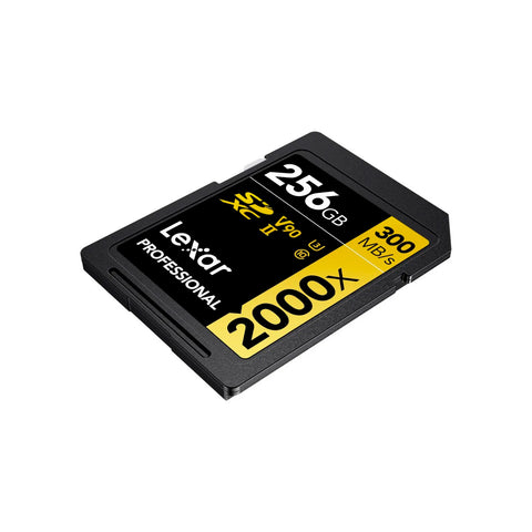 Tarjeta de Memoria Lexar 256GB 2000x SDXC UHS-II 300/260MBS V90 8K Gold